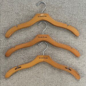 Bebe Natural Wood Hangers Trio